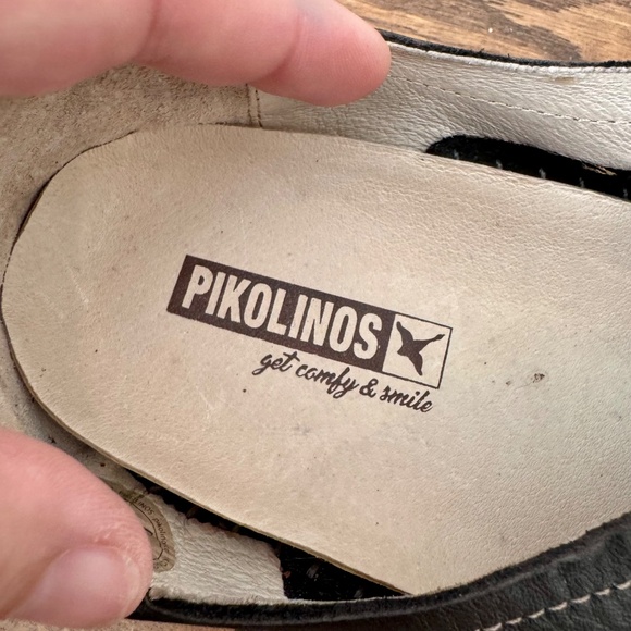 Pikolinos Jerez 578-7399 Black Leather Loafers Shoes Cutouts Women's Size 8 8.5 - Picture 6 of 9